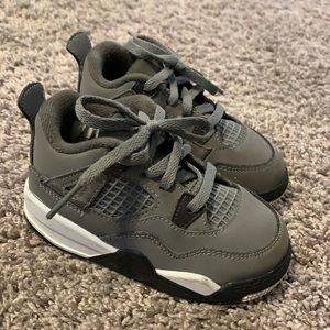 Gray Nike Jordan toddler shoes